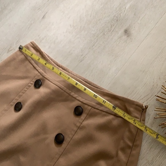 NWOT The Limited tan skirt buttons high waist classic vintage inspired sz 4 midi - Picture 8 of 11